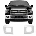 Ecoological DF0210 Gloss White Bumper Overlay with Fog Light for 2015-2017 Ford F-150 ECO-DF0210